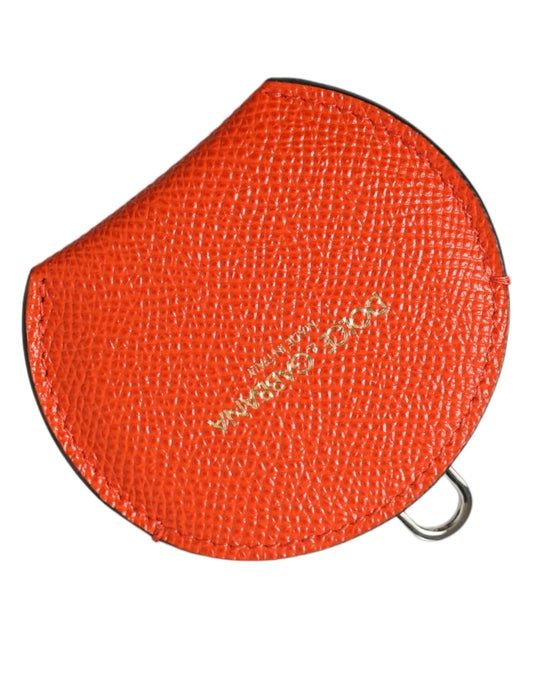 Eleganter orangefarbener Spiegelhalter aus Leder