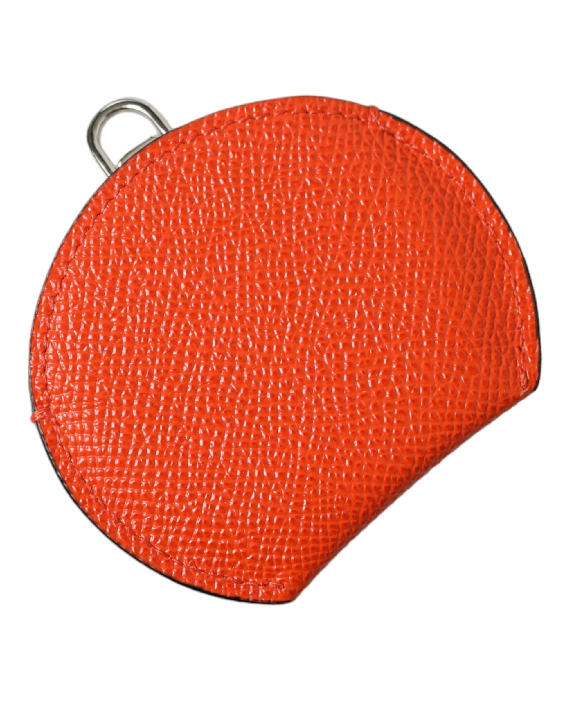 Eleganter orangefarbener Spiegelhalter aus Leder