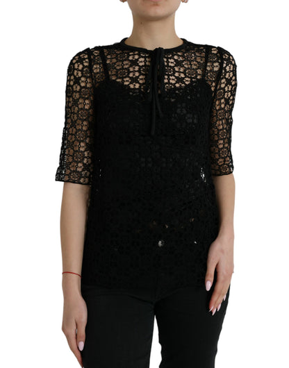 Elegant Floral Lace Blouse Top