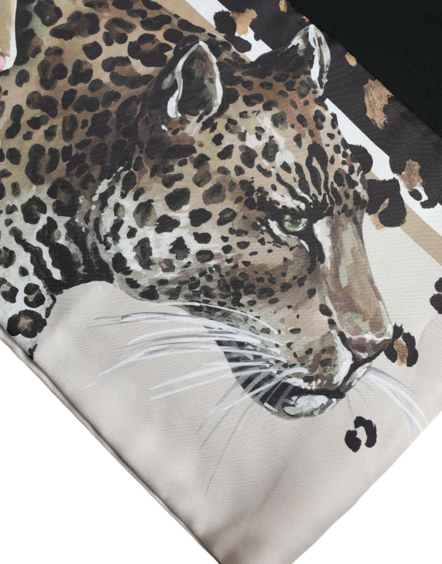 Elegantes Rundhals-T-Shirt mit Leopardenmuster