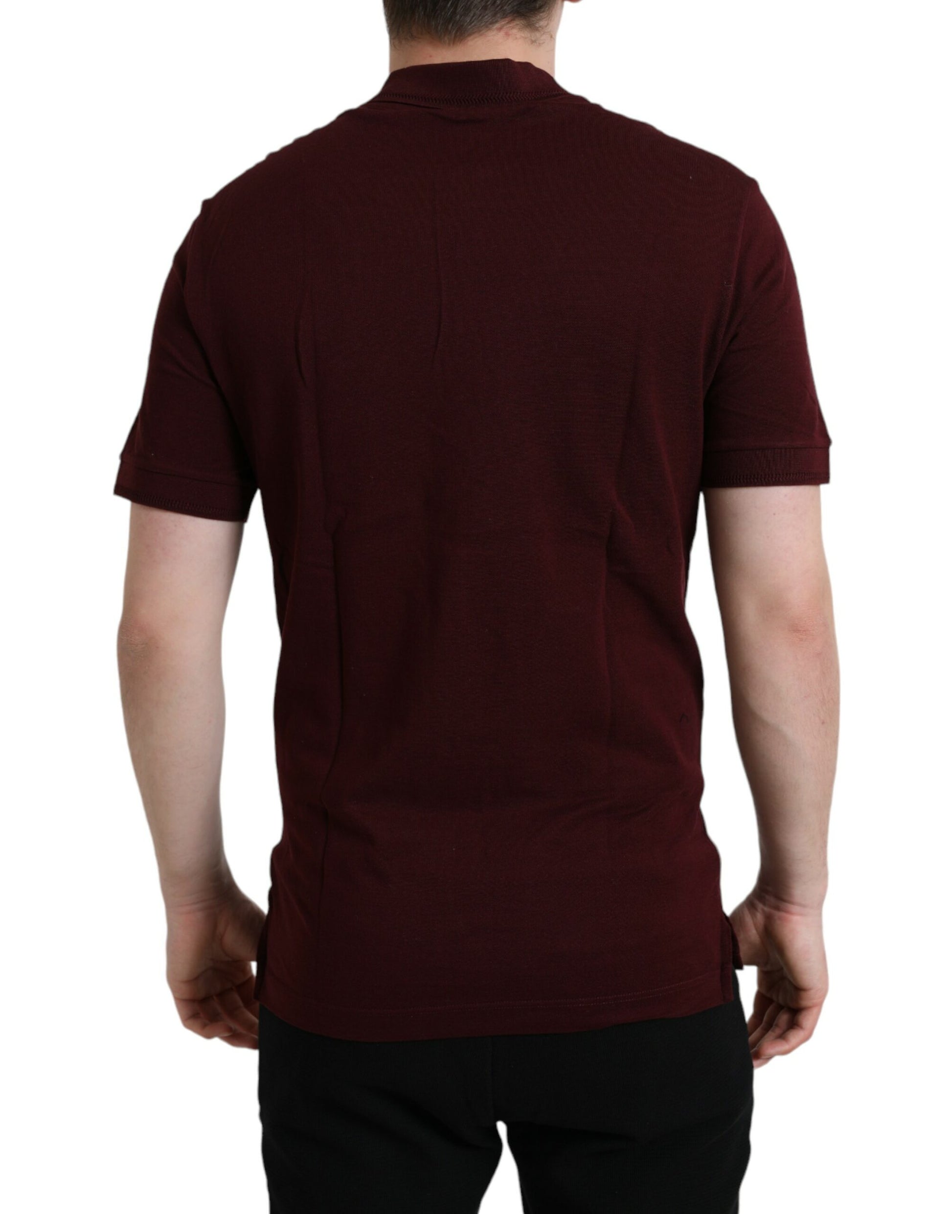 Elegantes Polo-T-Shirt aus kastanienbrauner Baumwollmischung