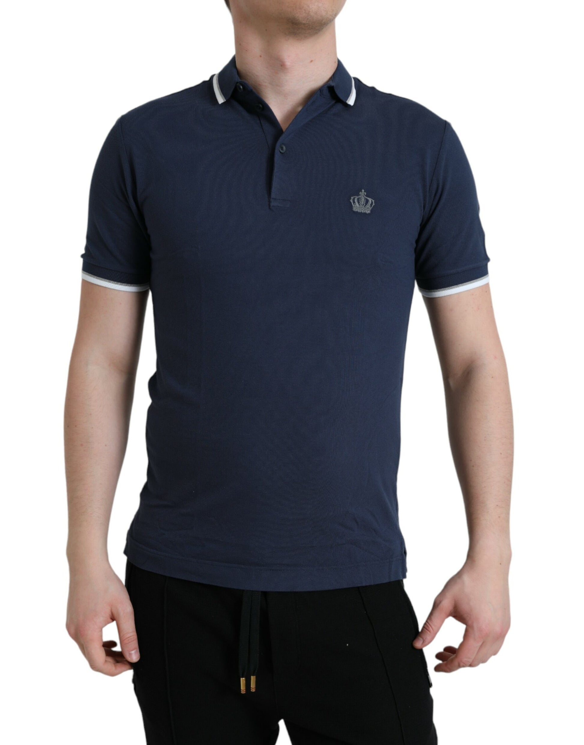 Elegantes Polo-T-Shirt mit Kronenstickerei