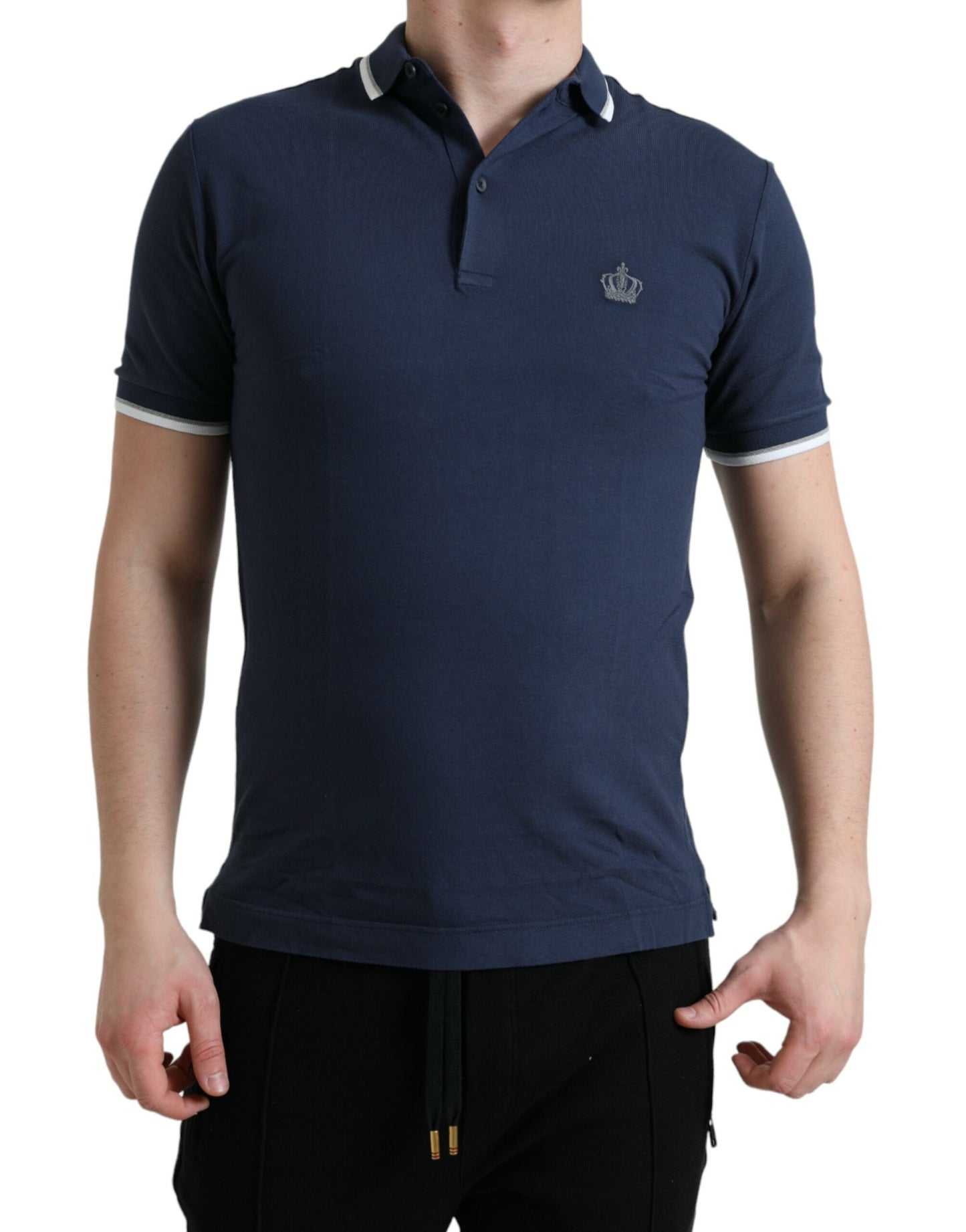 Elegantes Polo-T-Shirt mit Kronenstickerei