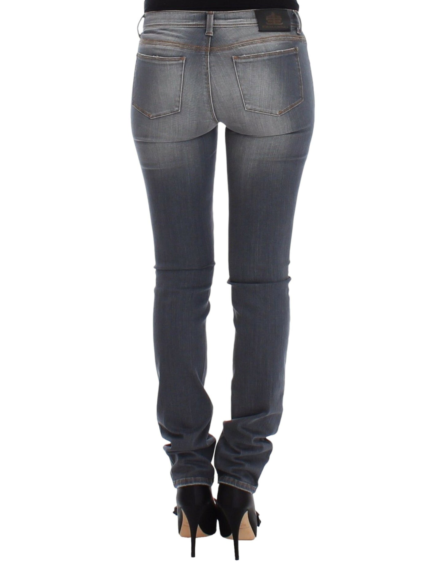 Schicke graue Slim-Fit Skinny Jeans