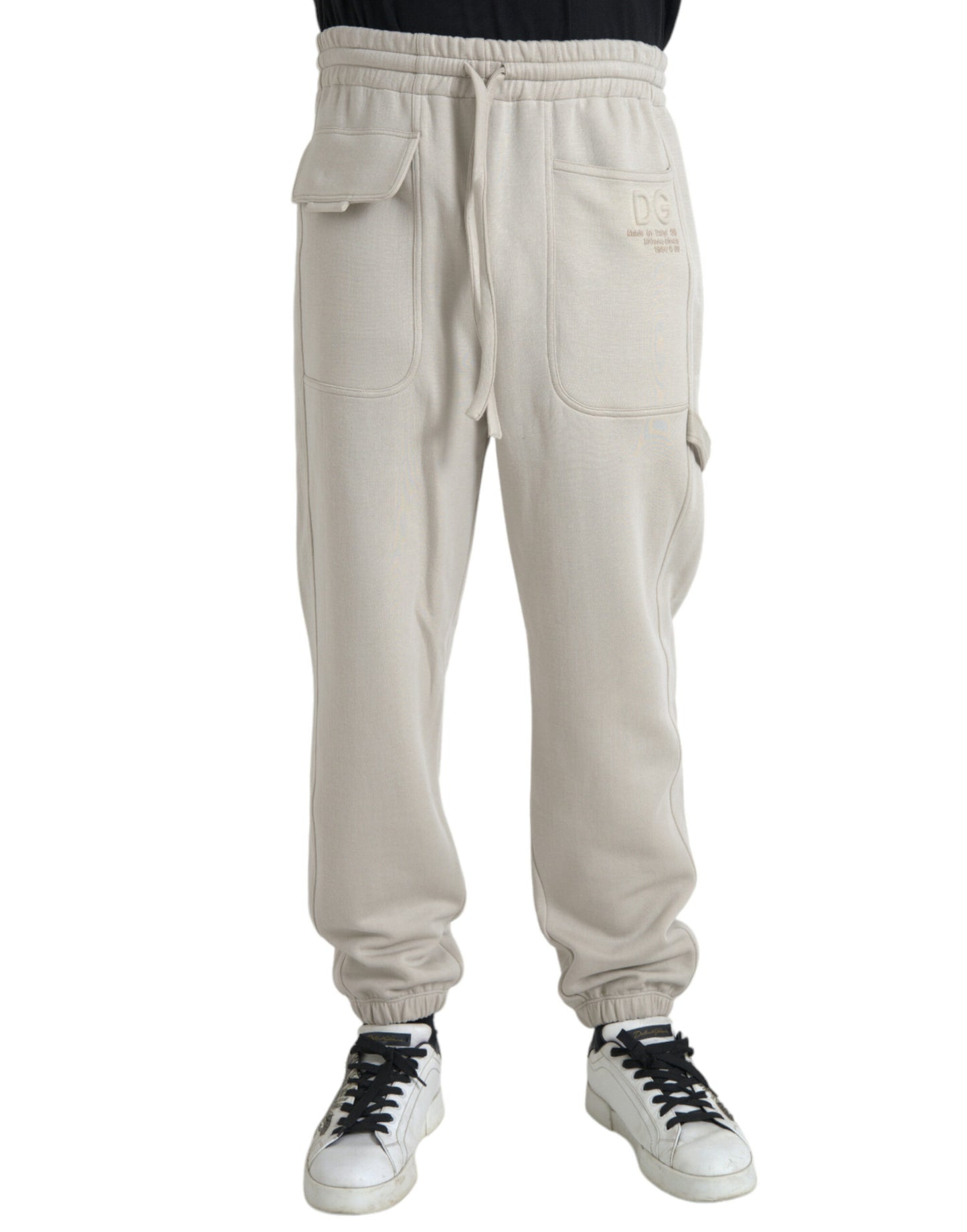 Off-White Viskose Cargo Jogger Jogginghose Hose