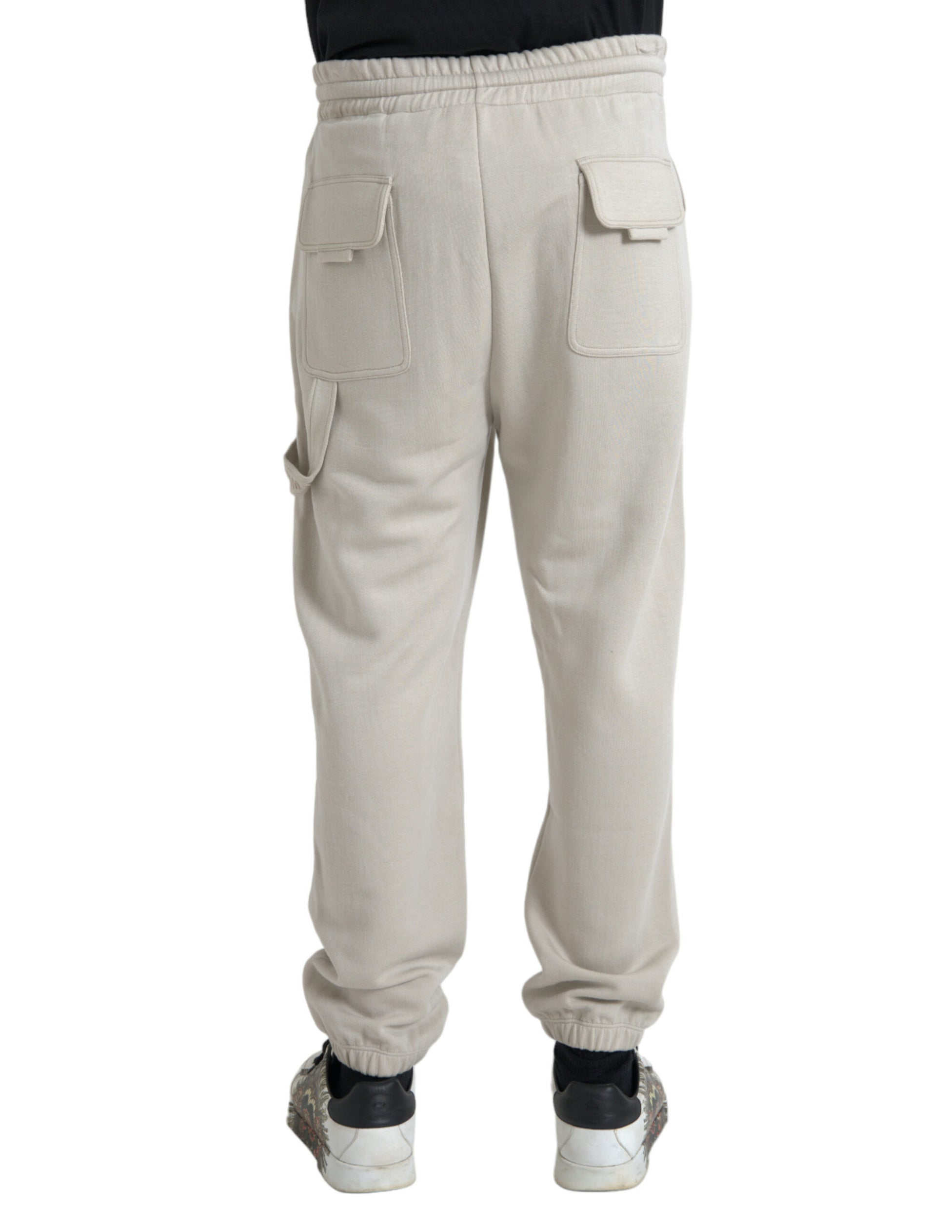 Off-White Viskose Cargo Jogger Jogginghose Hose