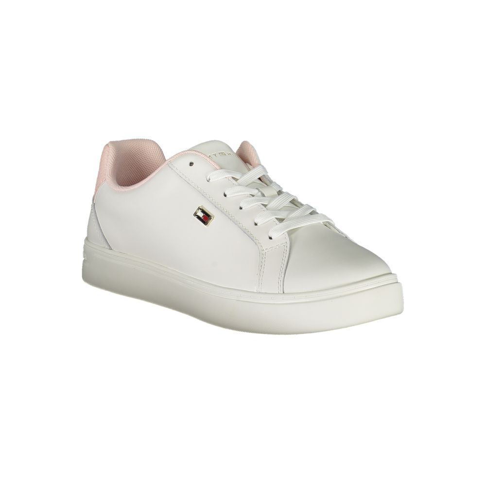 White Polyester Sneaker