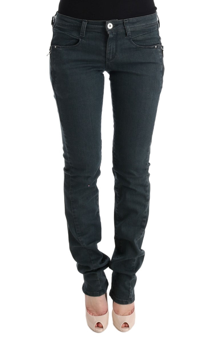 Schicke Superslim-Jeans aus grauer Baumwolle