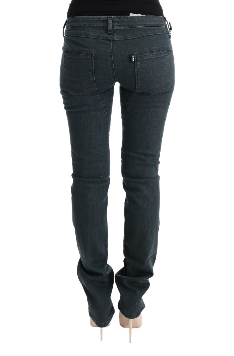 Schicke Superslim-Jeans aus grauer Baumwolle