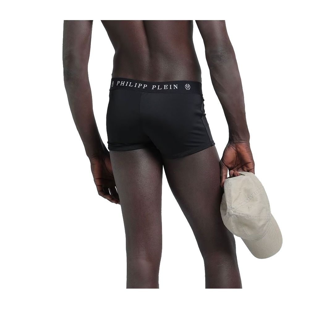 Black Polyamide Men's Swimwear Boxer