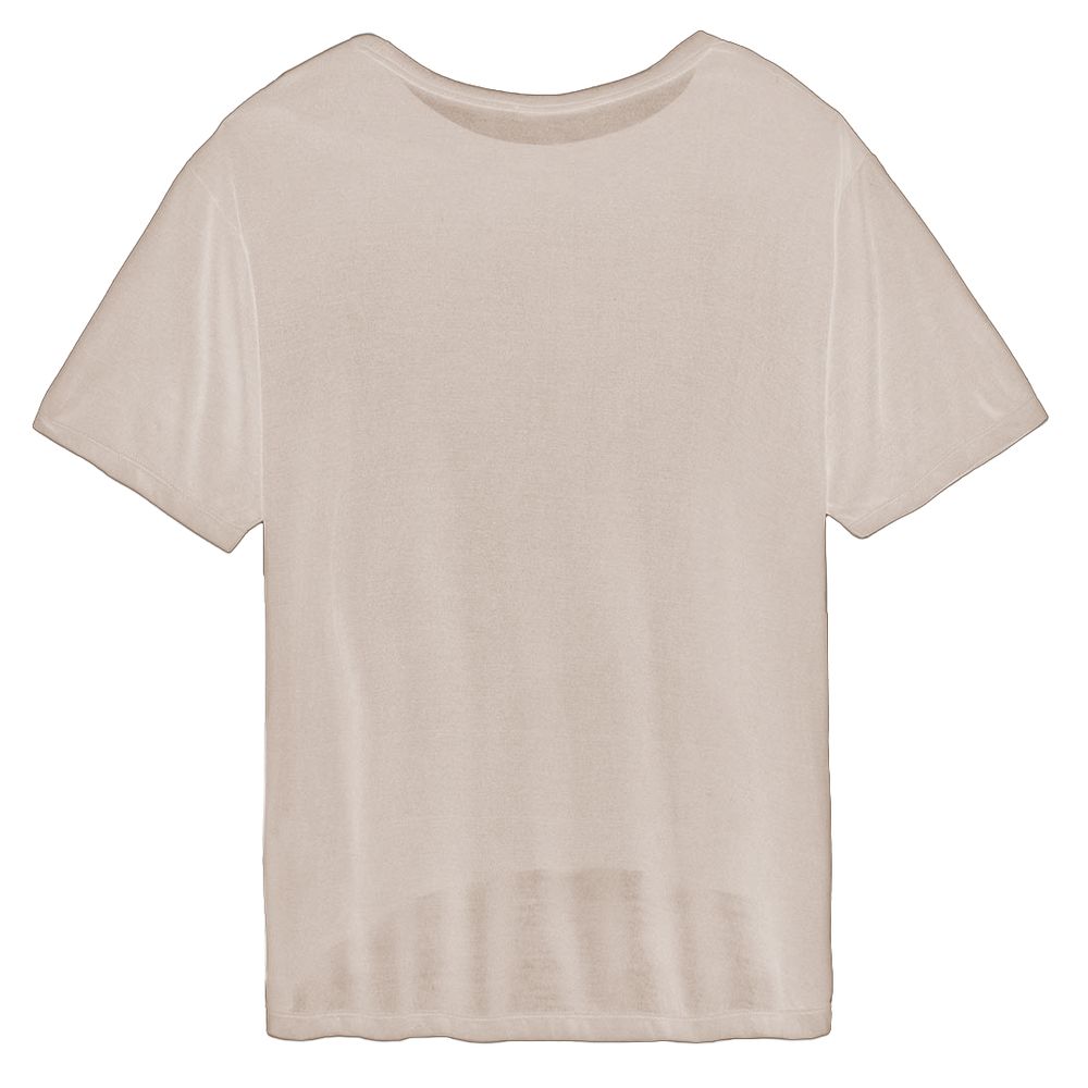 Beige Modal Women T-Shirt