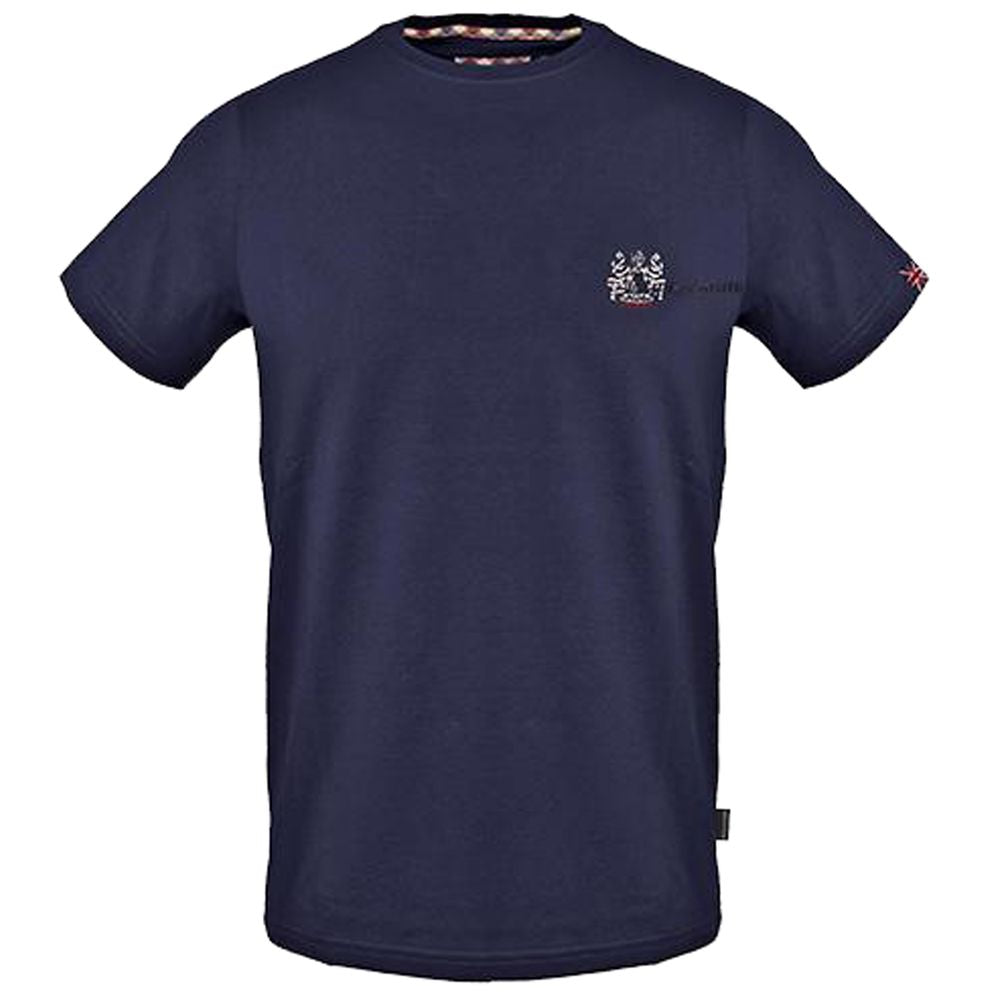 Blue Cotton Men T-Shirt