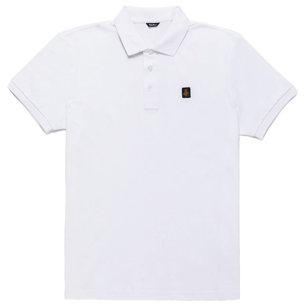 Elegantes weißes Polo mit gesticktem Logo