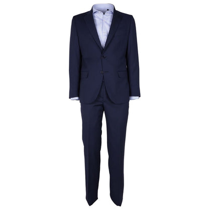 Blue Wool Men Suit