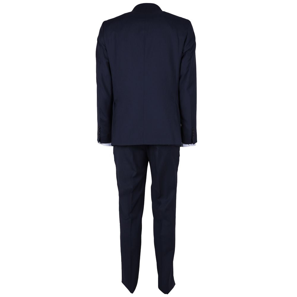 Blue Wool Men's Suit