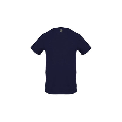 Blue Cotton Men T-Shirt