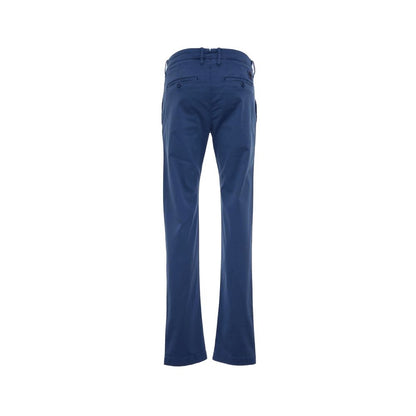 Elegante Slim Fit Chinohose in Blau