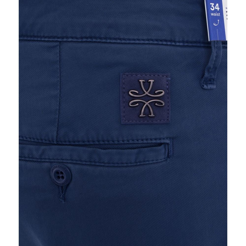 Elegante Slim Fit Chinohose in Blau