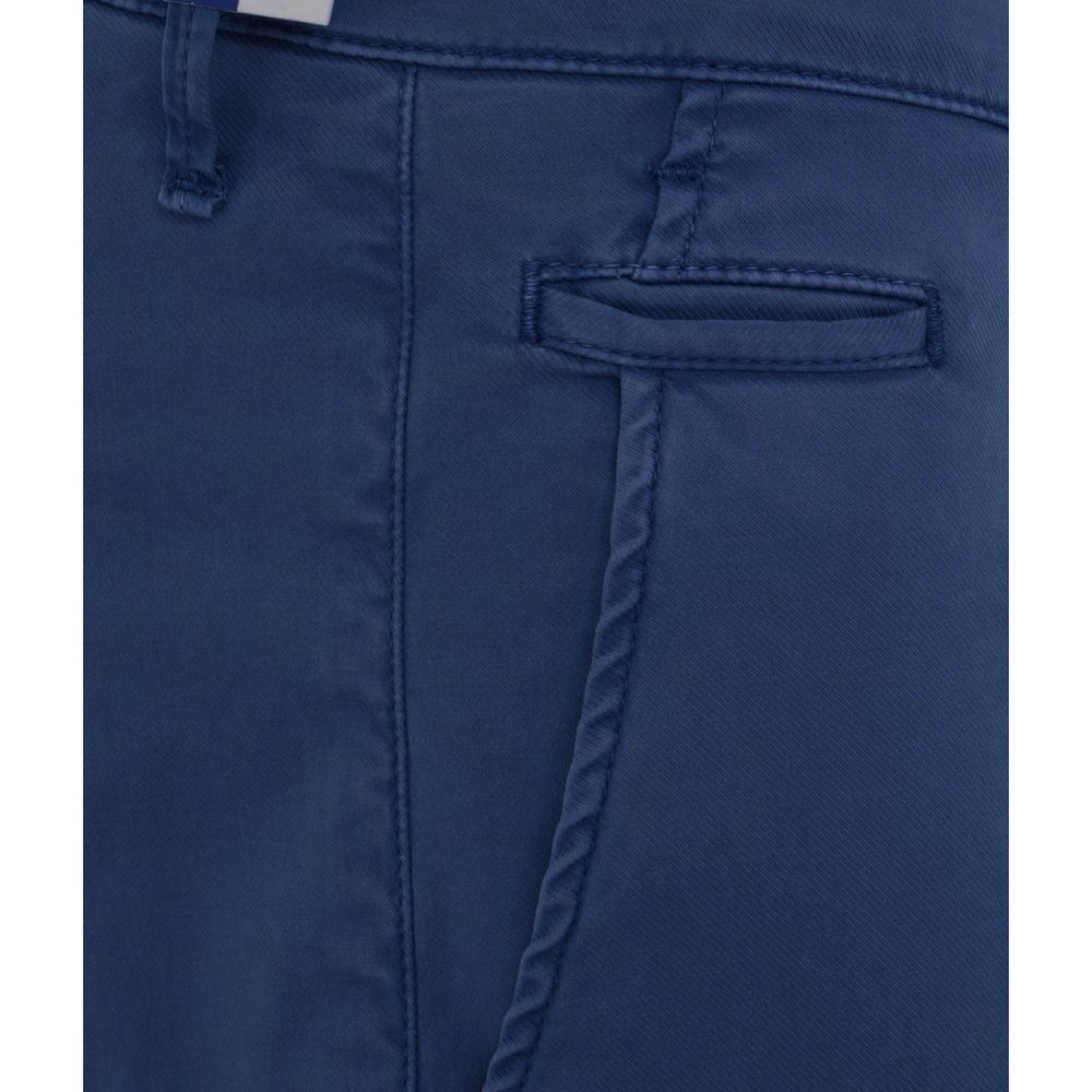 Elegante Slim Fit Chinohose in Blau