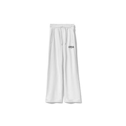 Chic White Logo Sweatpants