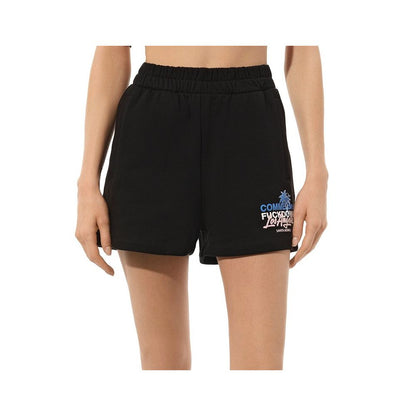 Schicke schwarze Baumwollshorts mit Seitentaschen