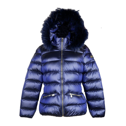 Schicke blaue Yes Zee Jacke mit Murmasky-Fell