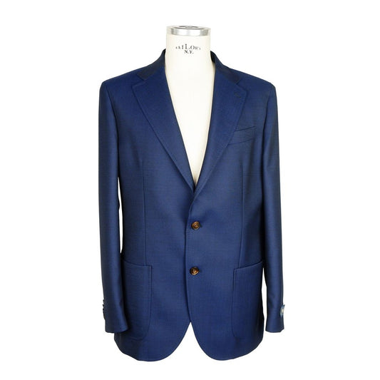 Blauer Herrenblazer aus Wolle