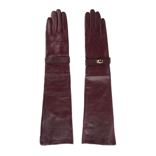 Red Lambskin Women Glove