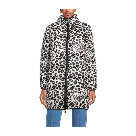 Schicke Daunenjacke mit Leopardenmuster