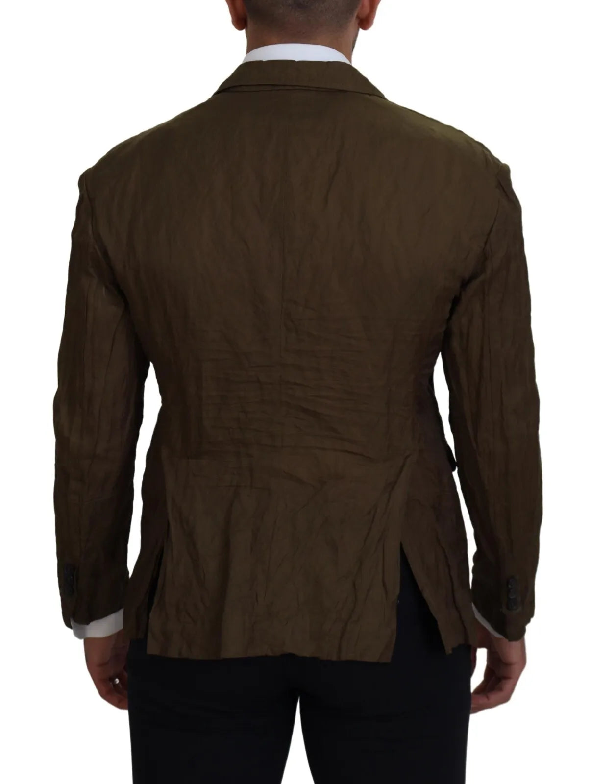 Green Single Breasted Men Coat Blazer Jacket