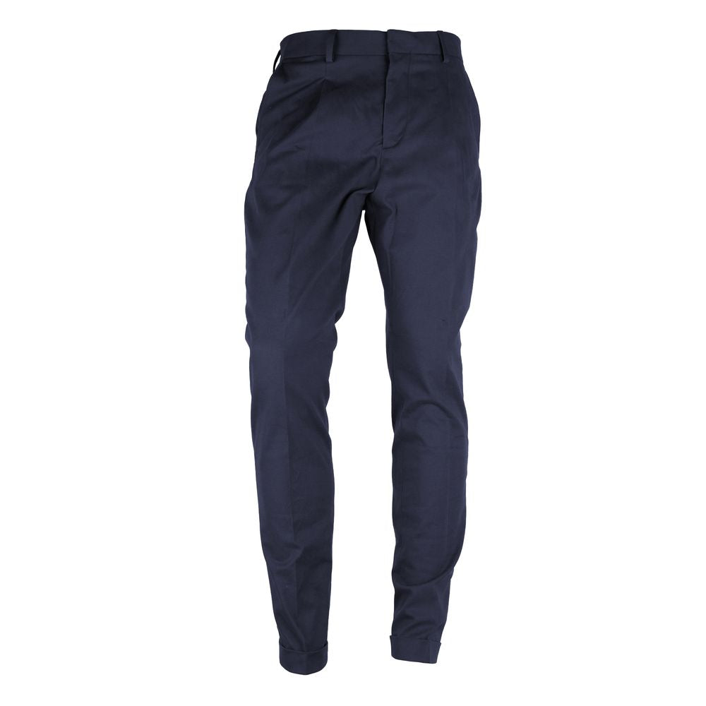 Blue Wool Men's Trousers