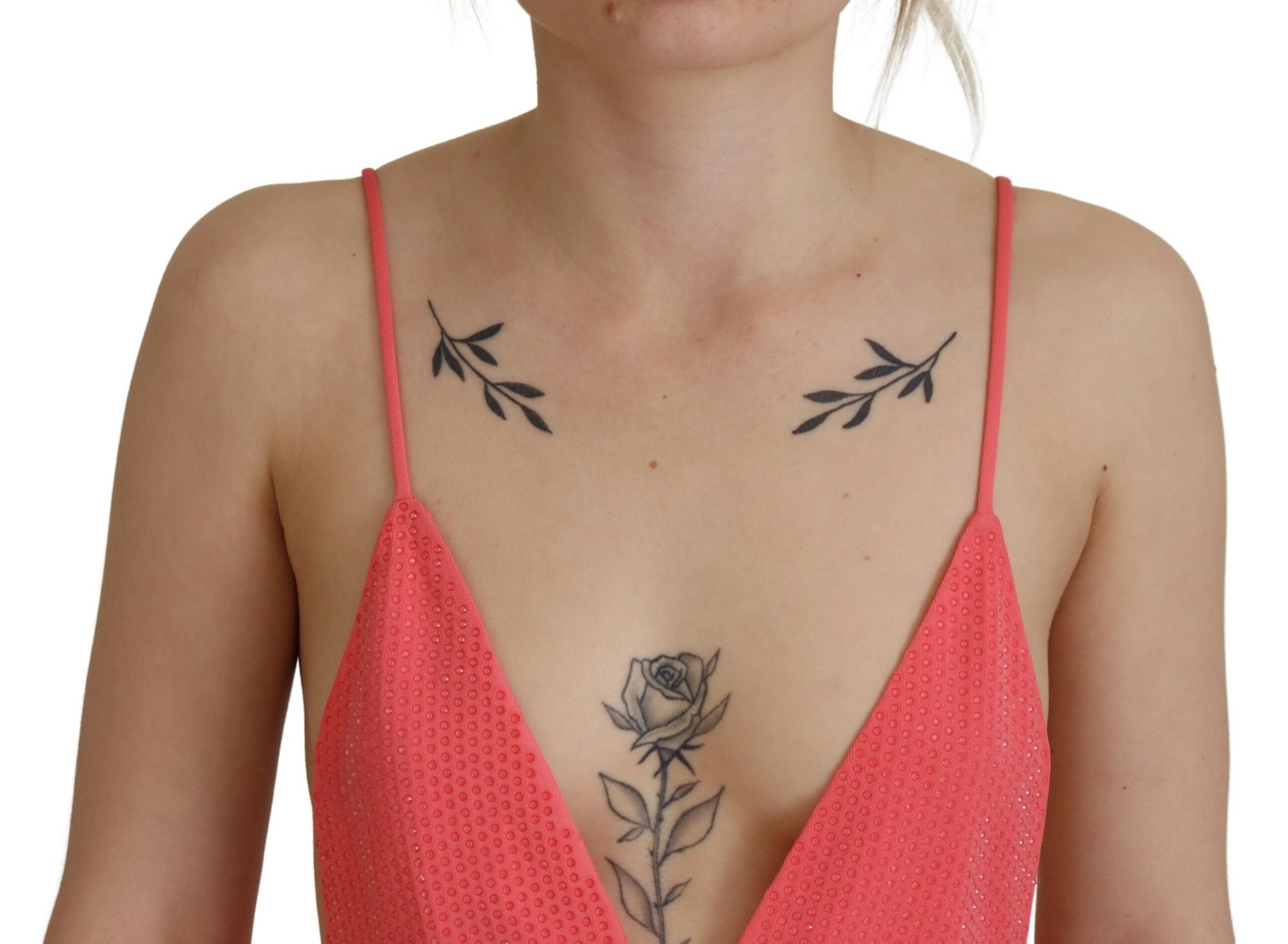 Rosa ärmelloses Camisole-Top mit Spaghettiträgern und V-Ausschnitt