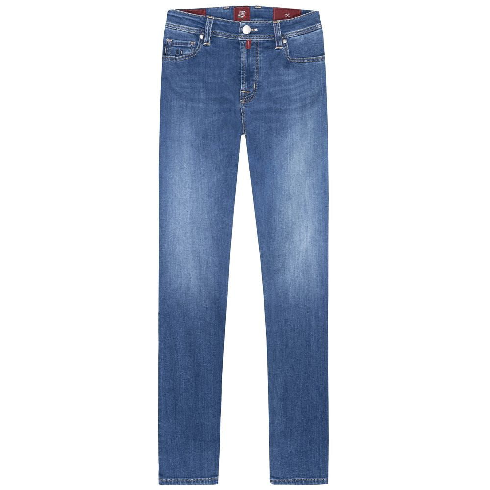 Light Blue Cotton Men's Jeans