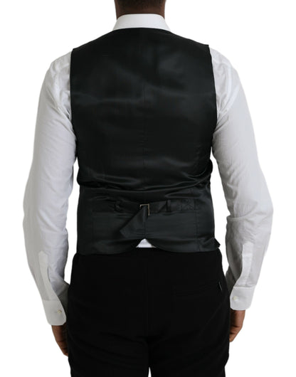 Gray Wool Formal Dress Waistcoat Vest