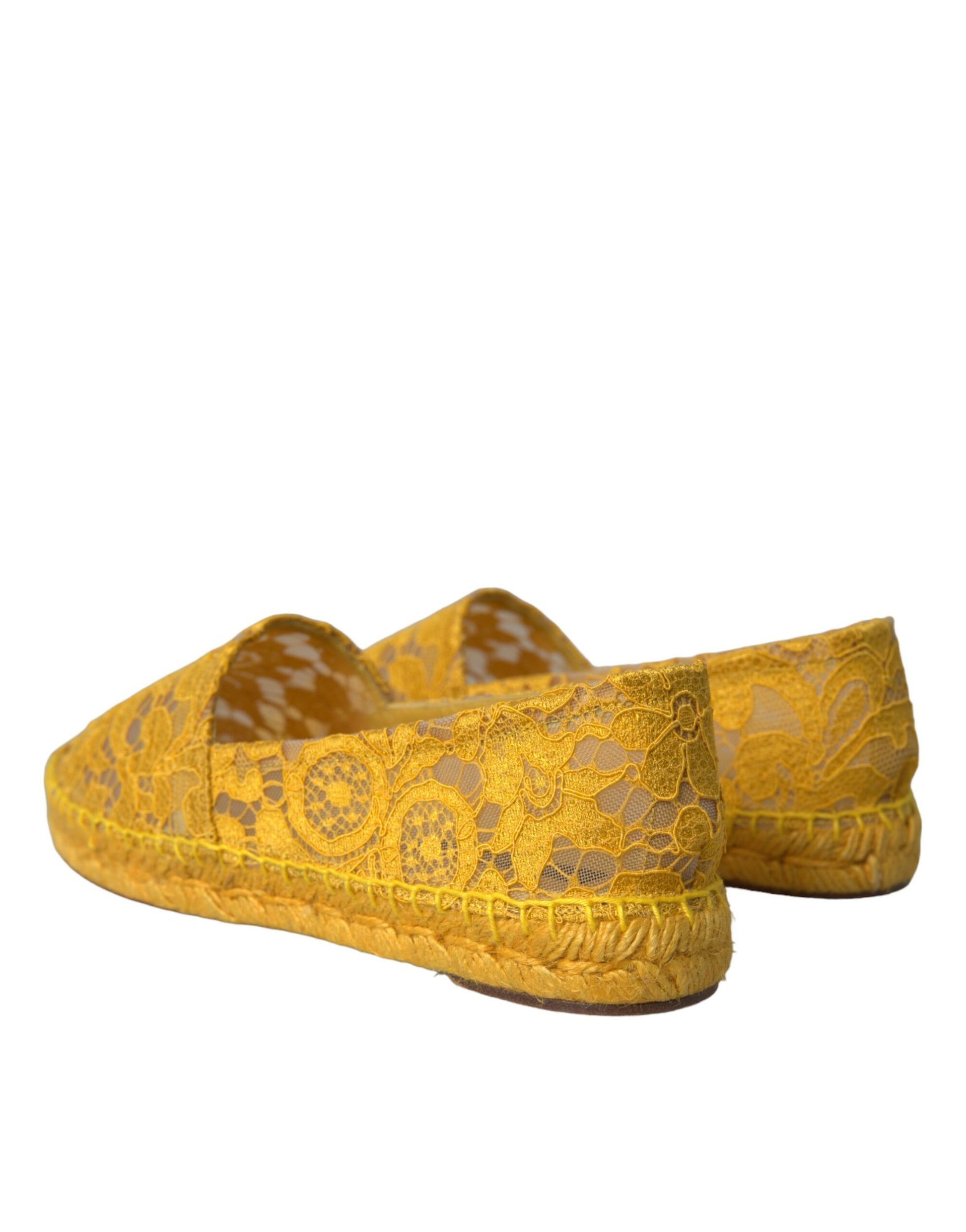 Gelbe Taormina Espadrille-Loafer mit Spitze