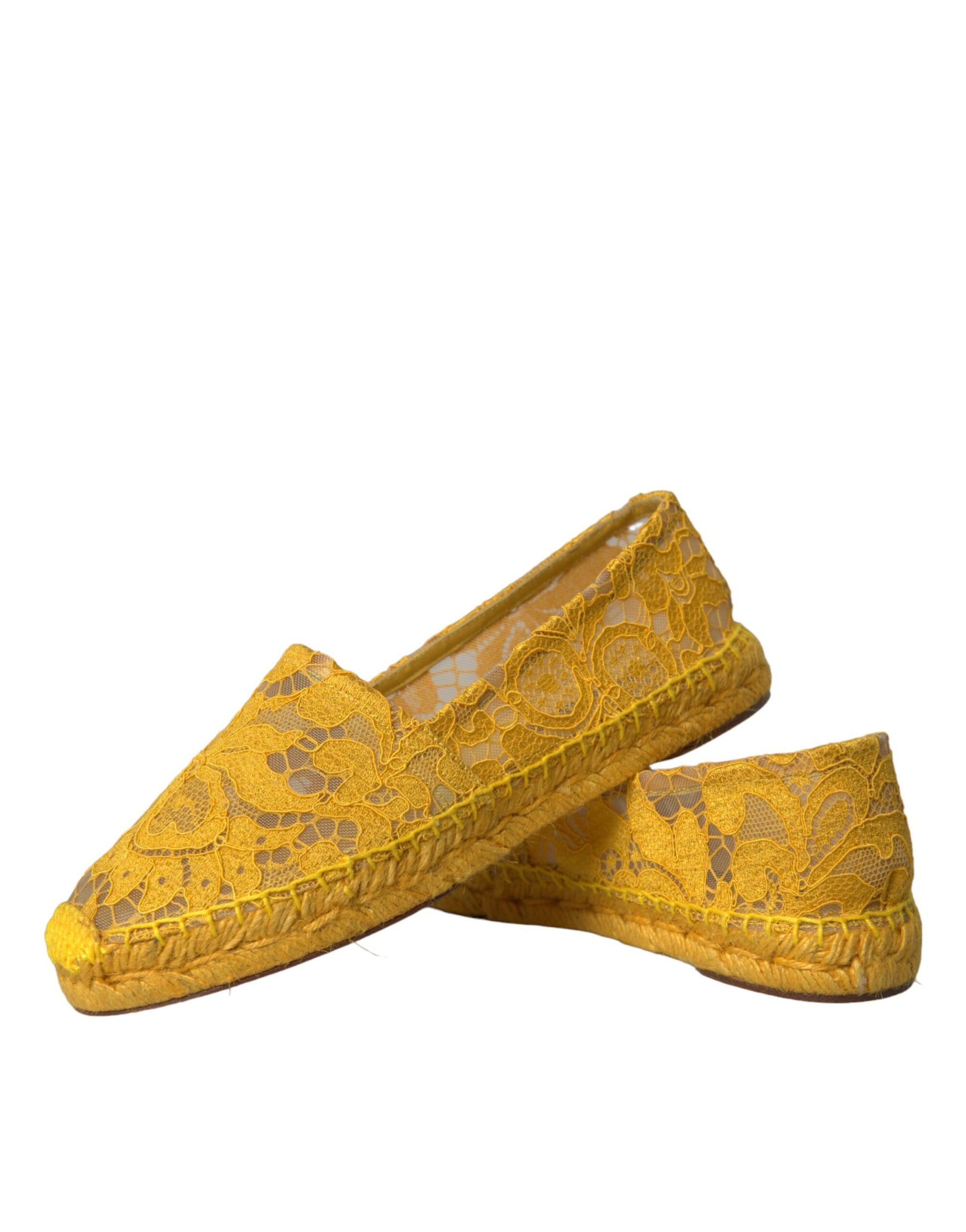 Gelbe Taormina Espadrille-Loafer mit Spitze