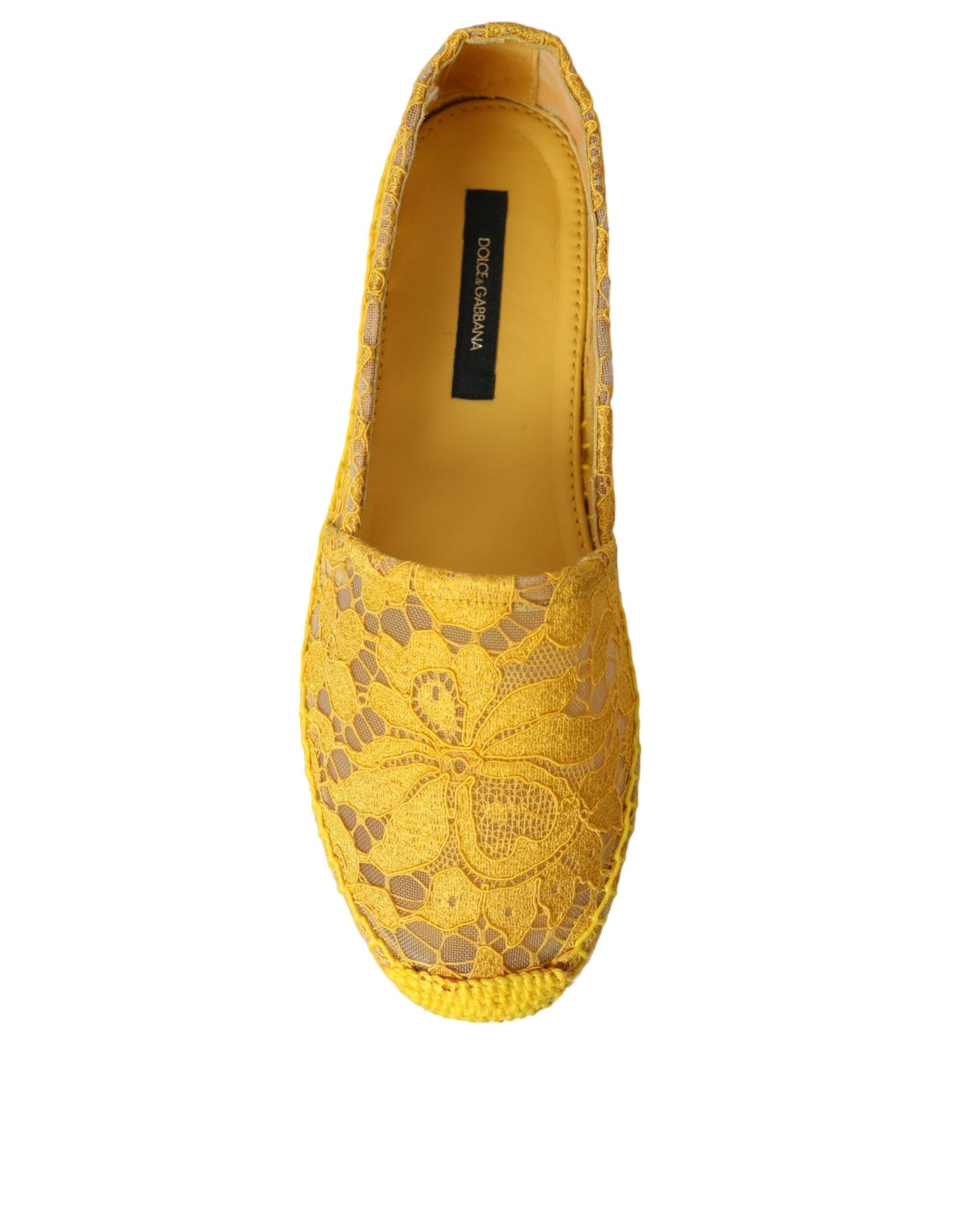 Gelbe Taormina Espadrille-Loafer mit Spitze