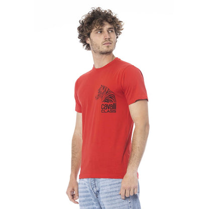 Rotes Baumwoll-T-Shirt für Herren