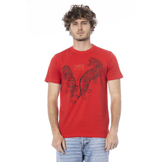 Rotes Baumwoll-T-Shirt für Herren