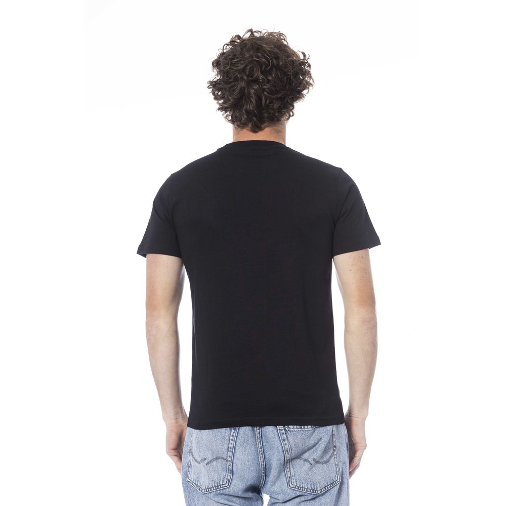 Black Cotton Men T-Shirt