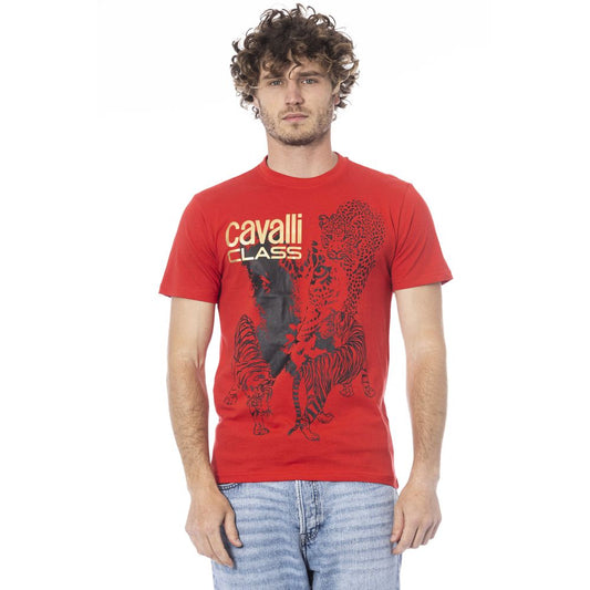 Rotes Baumwoll-T-Shirt für Herren