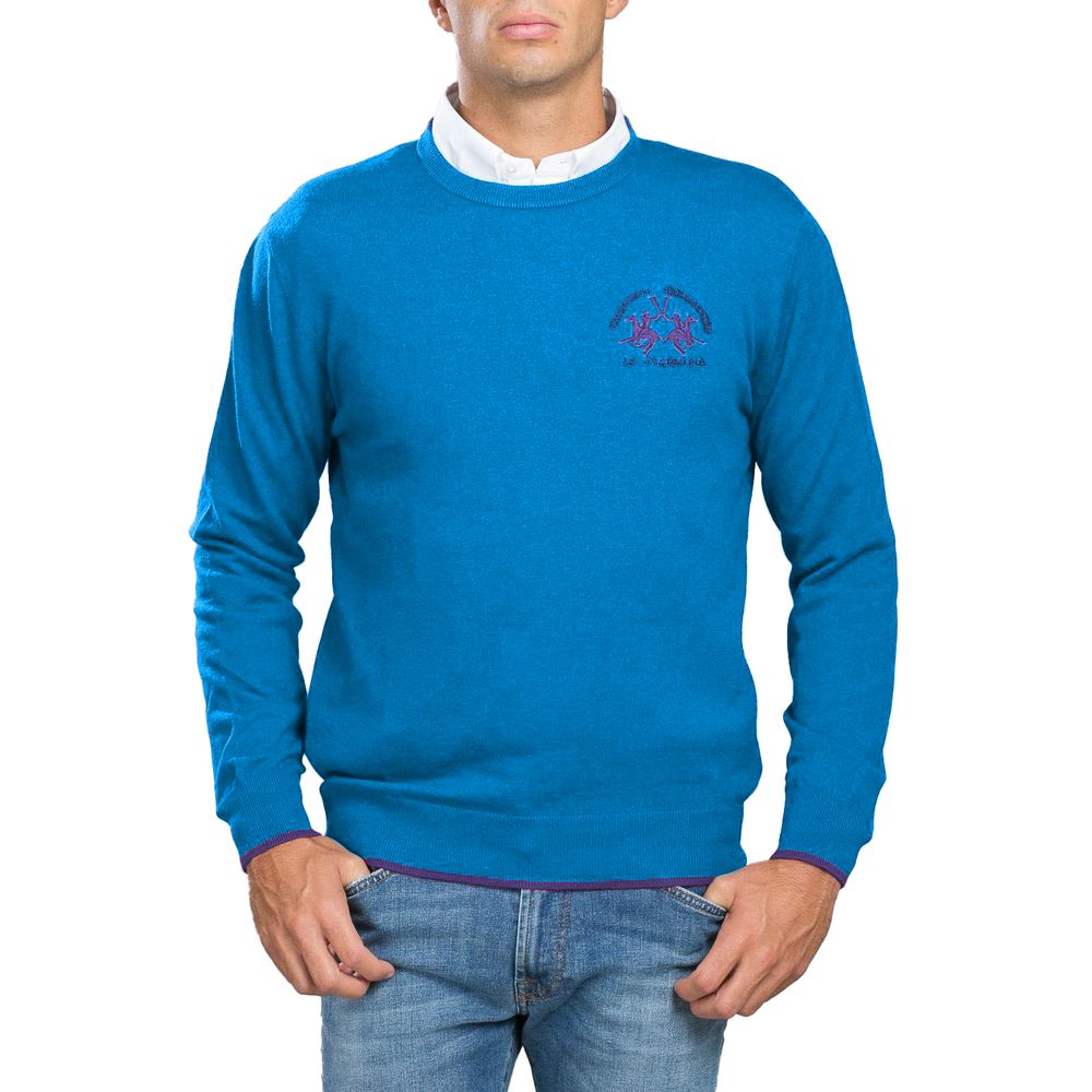 Hellblauer Pullover aus Acryl