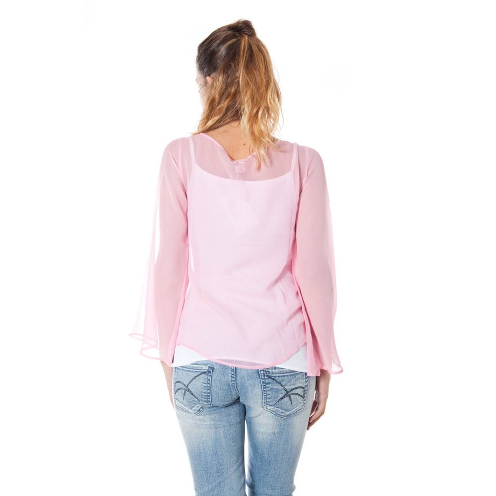 Rosa Seidentops &amp; T-Shirt