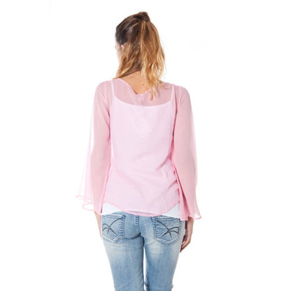 Rosa Seidentops &amp; T-Shirt