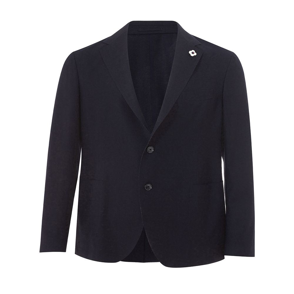 Elegante blaue Lardini-Jacke aus Baumwolle