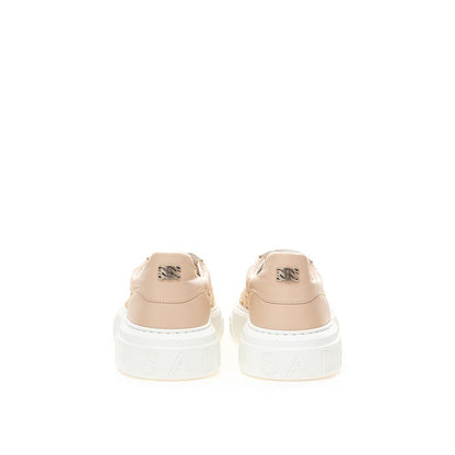 Casadei Schicke beige Ledersneaker