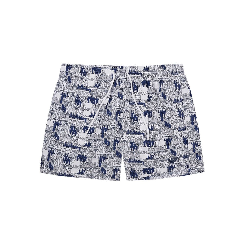 Elegante weiße Badeshorts aus Polyester