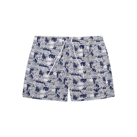 Elegante weiße Badeshorts aus Polyester