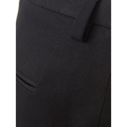 Schwarze Hose aus italienischer Eleganz-Baumwolle