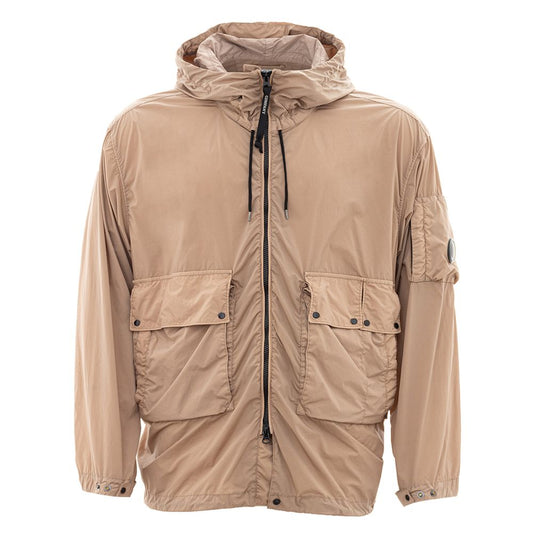 Beige Polyamidjacke im gehobenen Urban-Stil